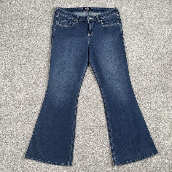 Hollister Denim - Hollister Low Rise Flare Vintage Stretch Womens Jeans Denim Dark Wash Size 14R
